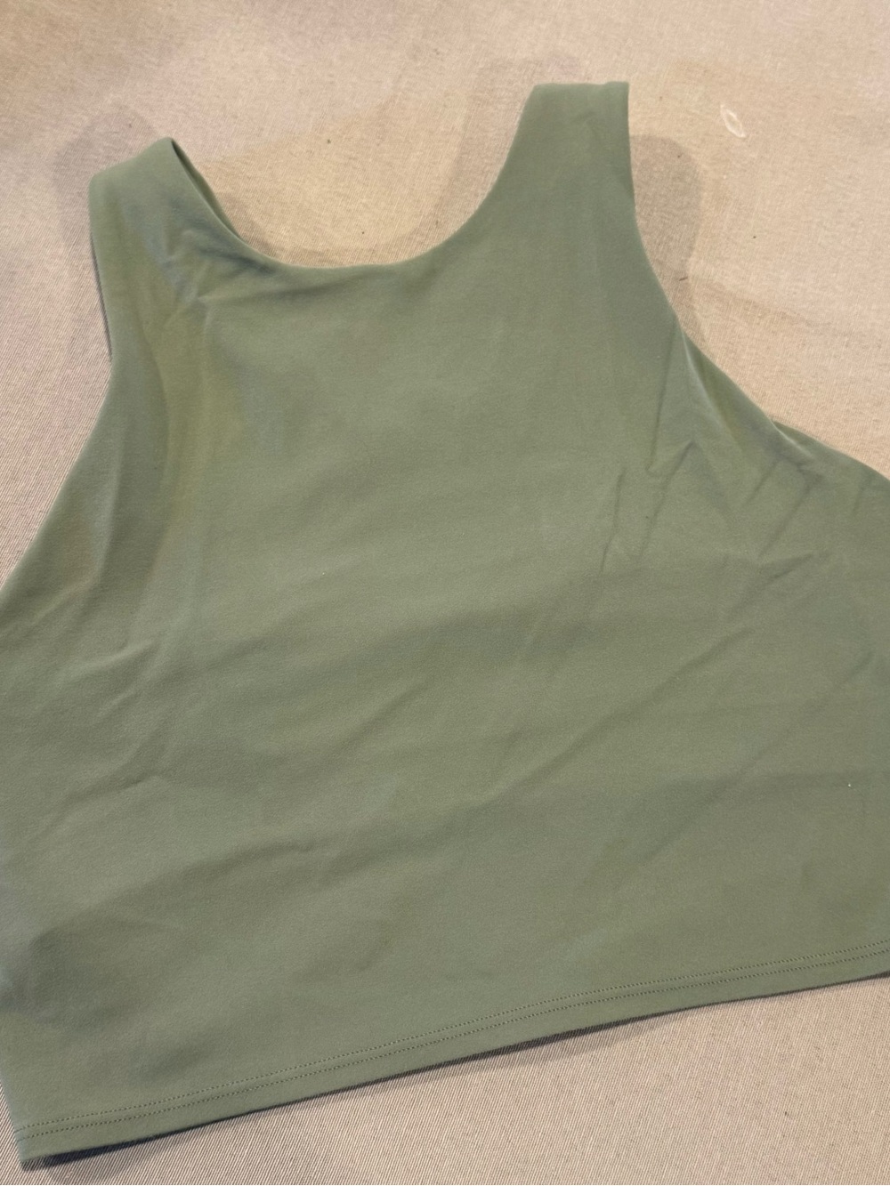 Athleta Sage Green High Neck Crop Tank